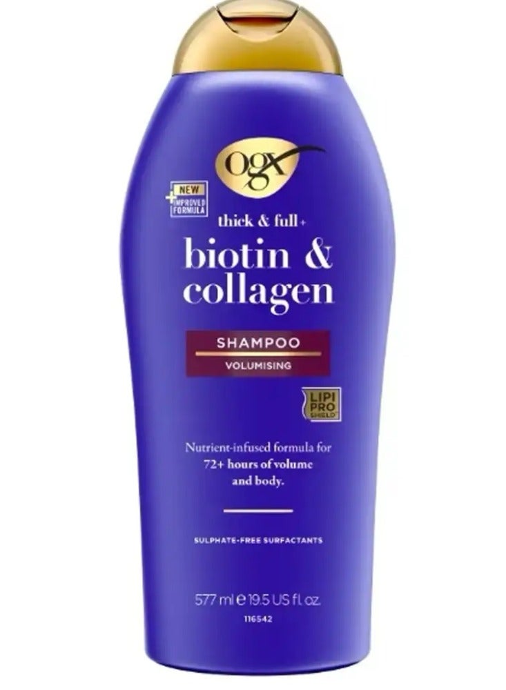 OGX Thick Full Biotin Collagen Volumising Shampoo All Hair Types 577ml