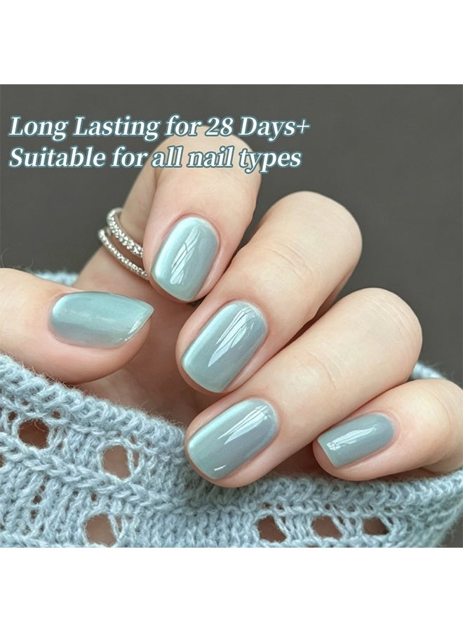 Born Pretty Color Nail Gel, Lake Blue Glass Cat Eye Gel Nail Polish, Light Green Shimmer Magnetic UV/LED Soak-Off Nail Gel, Salon-Quality Long-Lasting Manicure Varnish 10ml - Image 3