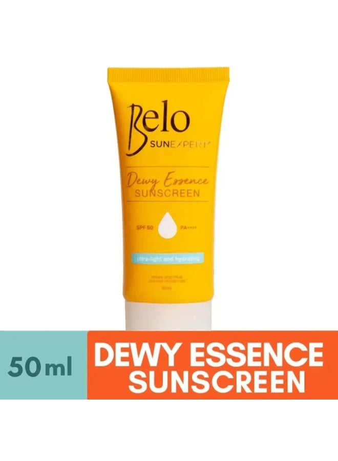 Belo SunExpert Dewy Essence Sunscreen – Daily UV Protection for Healthy Looking Skin This ultra-light sunscreen is designed to provide reliable protection against UVA and UVB rays while delivering essential hydration. Its comfortable formula leaves skin feeling soft, refreshed, and naturally radiant without a greasy residue. - Image 5