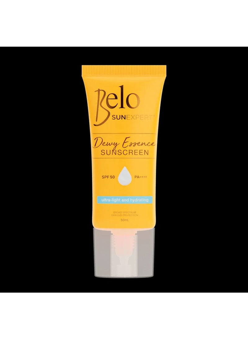 Belo SunExpert Dewy Essence Sunscreen – Daily UV Protection for Healthy Looking Skin This ultra-light sunscreen is designed to provide reliable protection against UVA and UVB rays while delivering essential hydration. Its comfortable formula leaves skin feeling soft, refreshed, and naturally radiant without a greasy residue. - Image 3