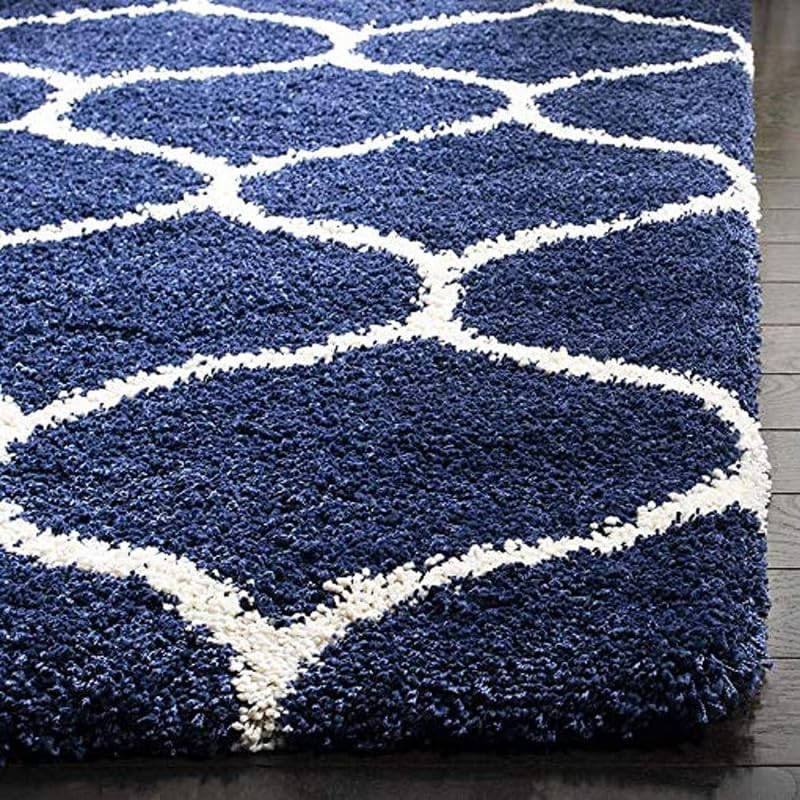 FIASCO Shaggy Floor Carpets for Living Room, Elegant Bed Side Runner, Modern Carpets for Bedroom, Drawing Room, Kids Room, Soft Sofa Carpets for Living Room Size 1.5X4 Feet Blue - Image 2