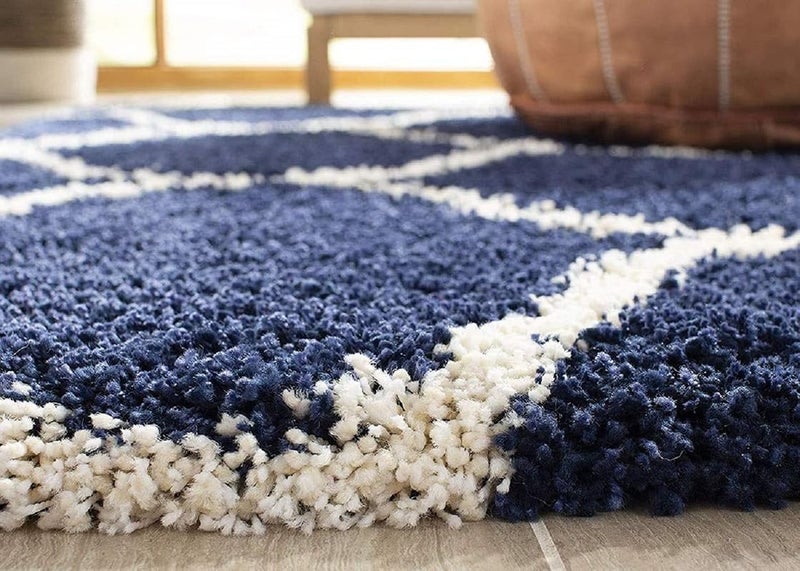 FIASCO Shaggy Floor Carpets for Living Room, Elegant Bed Side Runner, Modern Carpets for Bedroom, Drawing Room, Kids Room, Soft Sofa Carpets for Living Room Size 1.5X4 Feet Blue - Image 4