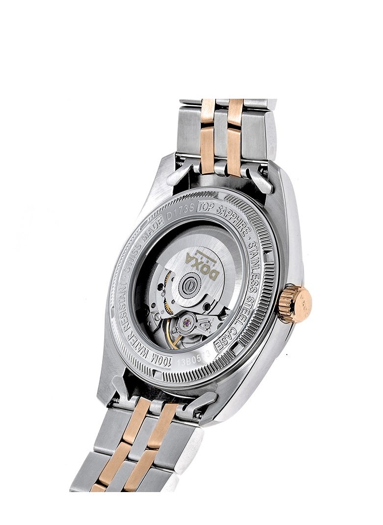 DOXA Doxa D173RWH Men's Gold Strap Diamond Hour Markers Automatic Dual Calendar Diving Watch  - Image 3