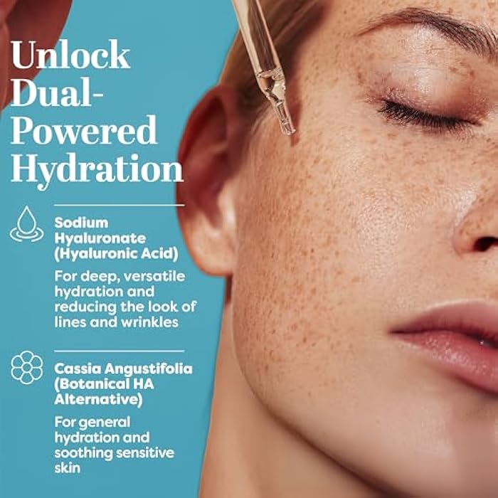 TruSkin Hyaluronic Acid Serum for Face + 7 Ultra Hydrating Ingredients – Best Face Serum for Moisturizing, Visibly Plumping Skin & Smoothing the Look of Fine Lines, 1 fl oz - Image 4