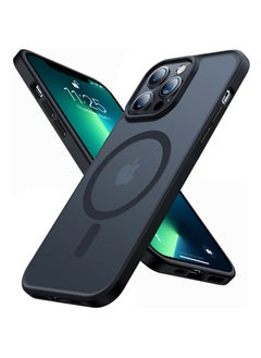 INFOSUN INFOSUN iPhone 13 Pro Case Cover Compatible with MagSafe Magnetic Designed Shockproof Case Translucent Matte Protective Cover Back Hard Cases with Magnet for iPhone 13 Pro Case Black  - Image 1