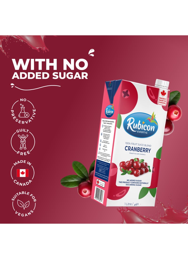 Rubicon Cranberry Fruit Juice, With Vitamin C, No Added Sugar - Image 3