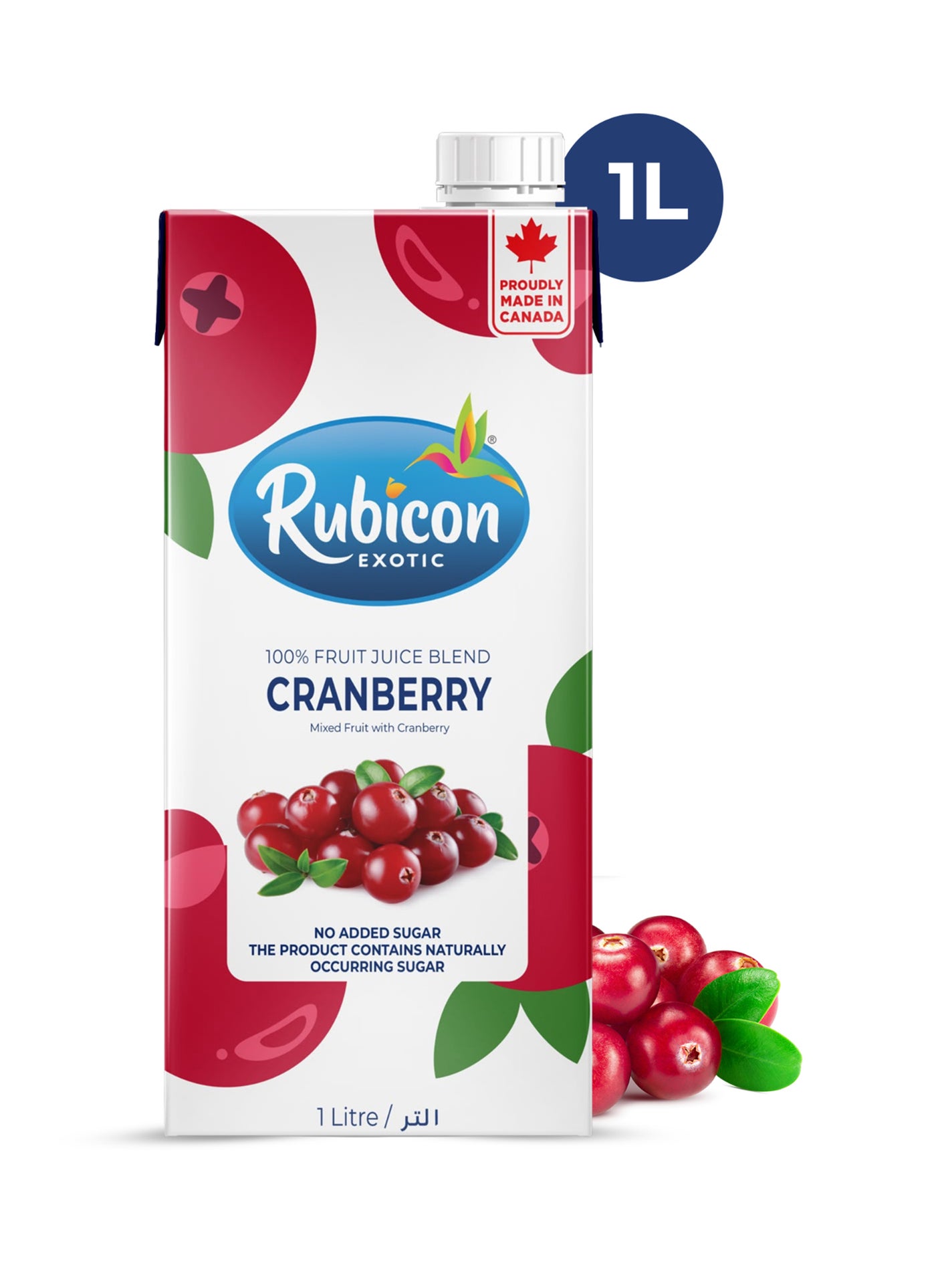 Rubicon Cranberry Fruit Juice, With Vitamin C, No Added Sugar