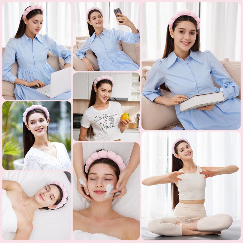 Ztomine Headbands for Women - Spa Headband and Wristband Set - Headband for Washing Face,Facial Mask,Makeup and Skin Care,Gifts for Women and Teen Girl Gifts Trendy Stuff - Image 3