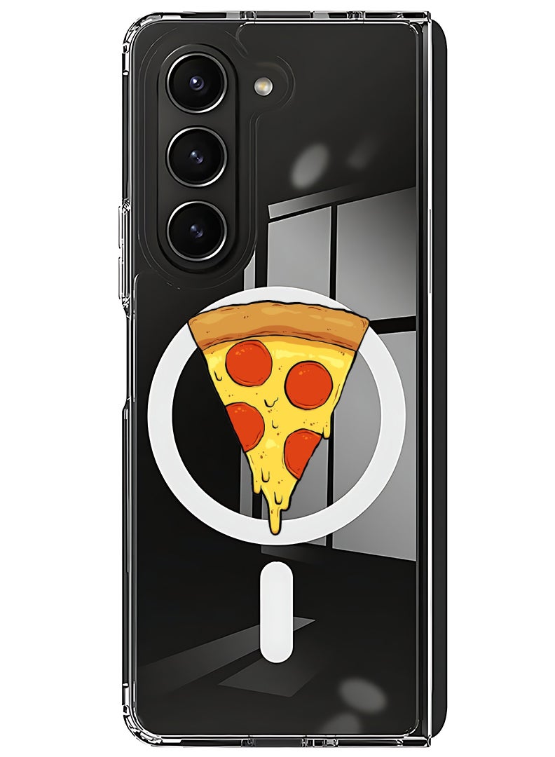 Theodor Magnetic Case for Samsung Galaxy Z Fold 5 Compatible with MagSafe Wireless Charging, Shockproof Phone Bumper Cover Pizza (2) - Image 1