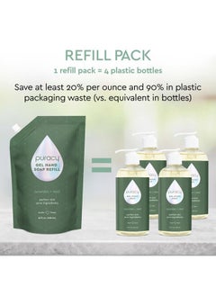 puracy Organic Hand Soap, For the Professional Hand Washers We've All Become, Moisturizing Natural Gel Hand Wash Soap, Liquid Hand Soap Refills for Soft Skin (12 fl.oz, Cucumber & Mint) 2-Pack  - Image 4