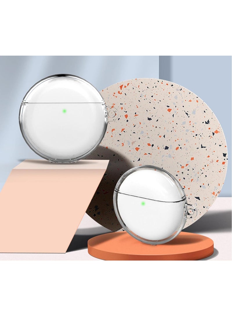 Protective case for Huawei FreeBuds 7i earphones, shockproof silicone cover, anti-lost earphone case with hanging loop - (transparent) - Image 2