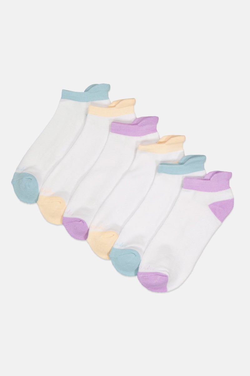 clarks Women 6 Pairs Brand Logo Chaussettes Socks, Multicolor - Image 1