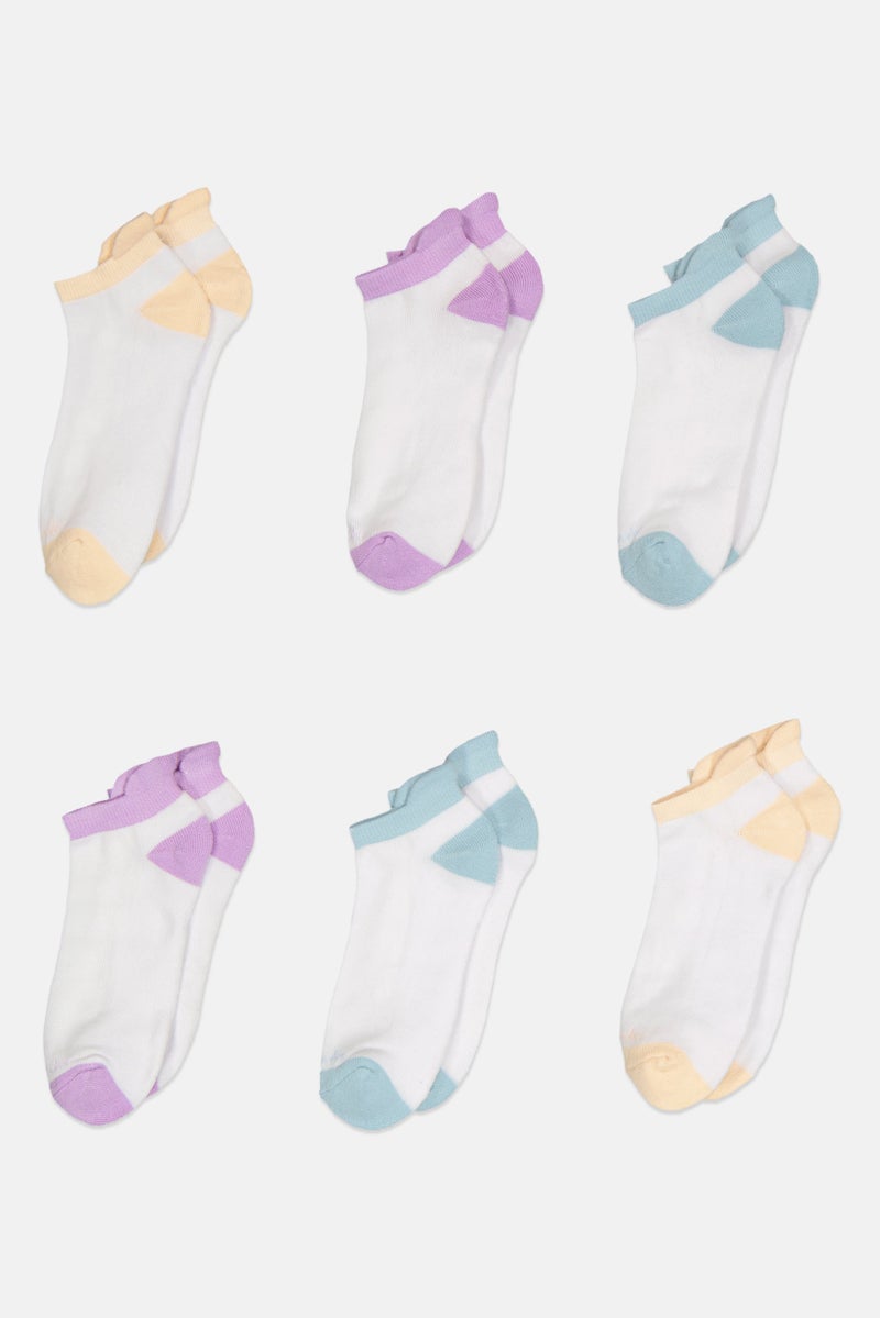 clarks Women 6 Pairs Brand Logo Chaussettes Socks, Multicolor - Image 3