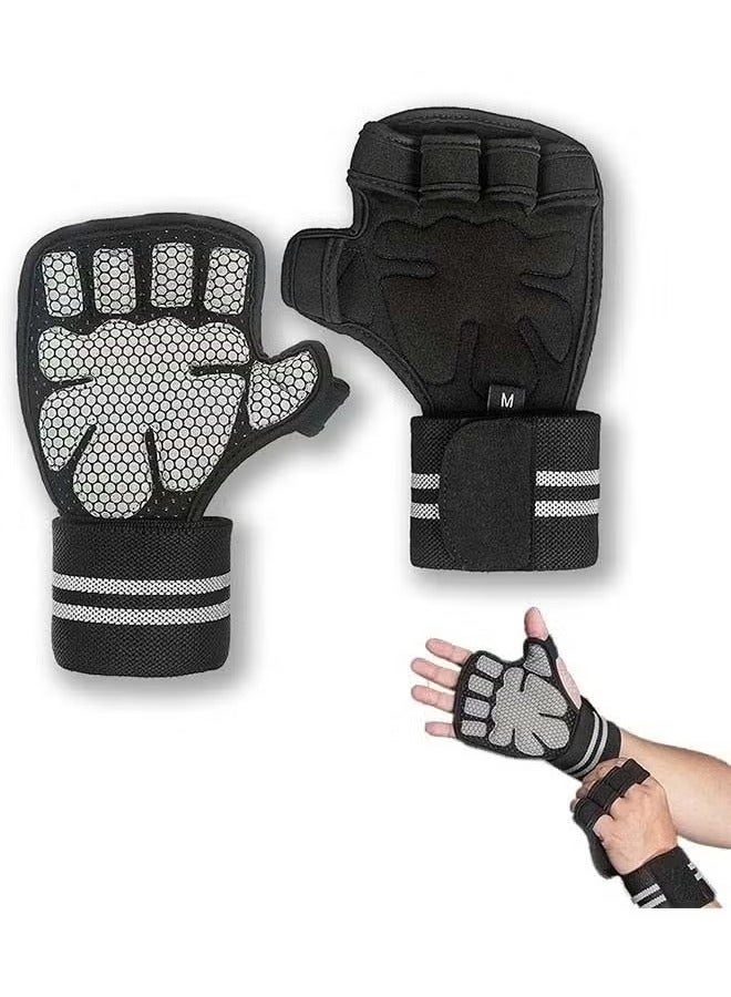 اترجسز الرجال والنساء ممارسة رفع الأثقال والقفازات ، المعصم دعم مكافحة زلة قبضة القفازات ، خفيفة الوزن ، تنفس ، قفازات التدريب ، هو الخيار المثالي للعائلات الجمنازيوم - الجمنازيوم الملحقات . - Image 1