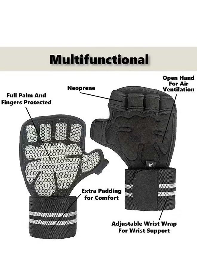 اترجسز الرجال والنساء ممارسة رفع الأثقال والقفازات ، المعصم دعم مكافحة زلة قبضة القفازات ، خفيفة الوزن ، تنفس ، قفازات التدريب ، هو الخيار المثالي للعائلات الجمنازيوم - الجمنازيوم الملحقات . - Image 2