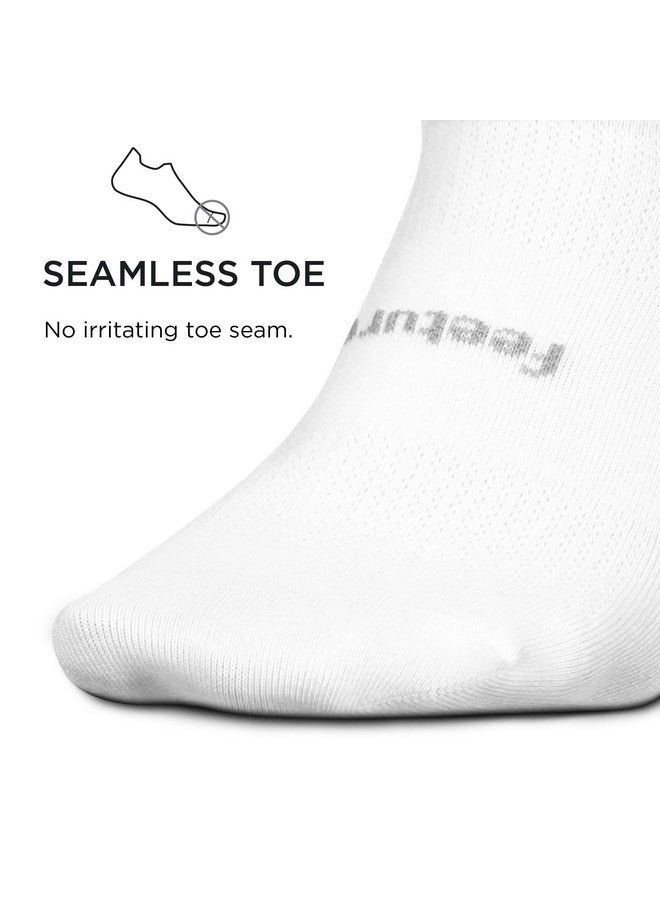 Feetures Feetures High Performance Ultra Light Ankle Sock - No Show Socks for Women & Men with Heel Tab - White, Medium - (3 Pair)  - Image 4