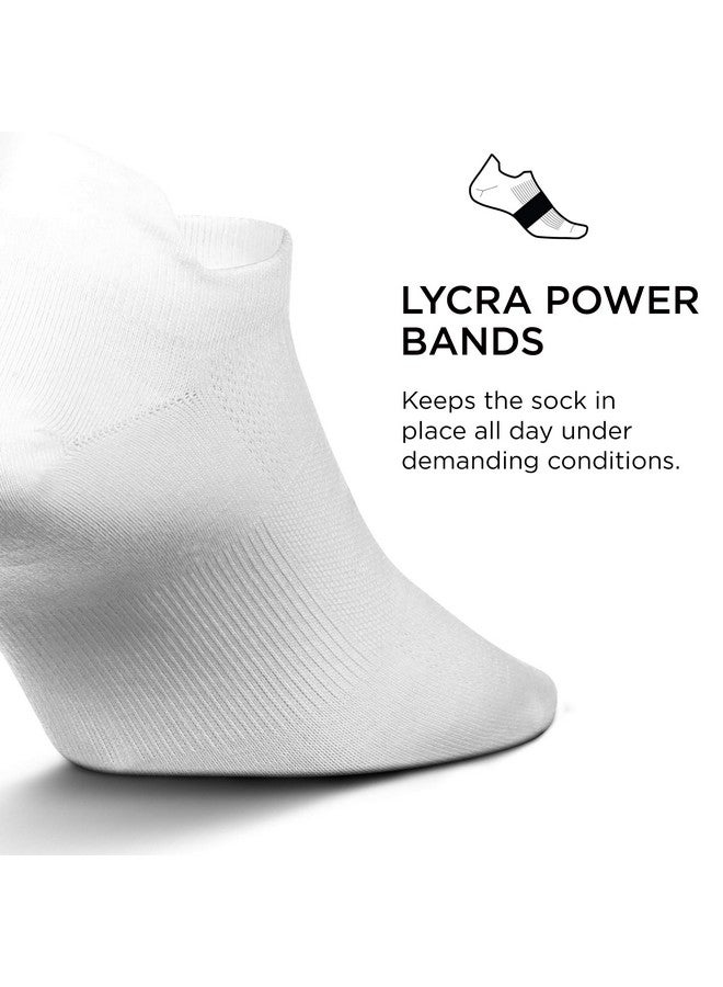 Feetures Feetures High Performance Ultra Light Ankle Sock - No Show Socks for Women & Men with Heel Tab - White, Medium - (3 Pair)  - Image 3