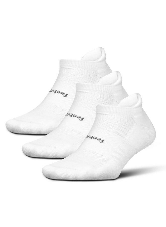 Feetures Feetures High Performance Ultra Light Ankle Sock - No Show Socks for Women & Men with Heel Tab - White, Medium - (3 Pair)  - Image 1