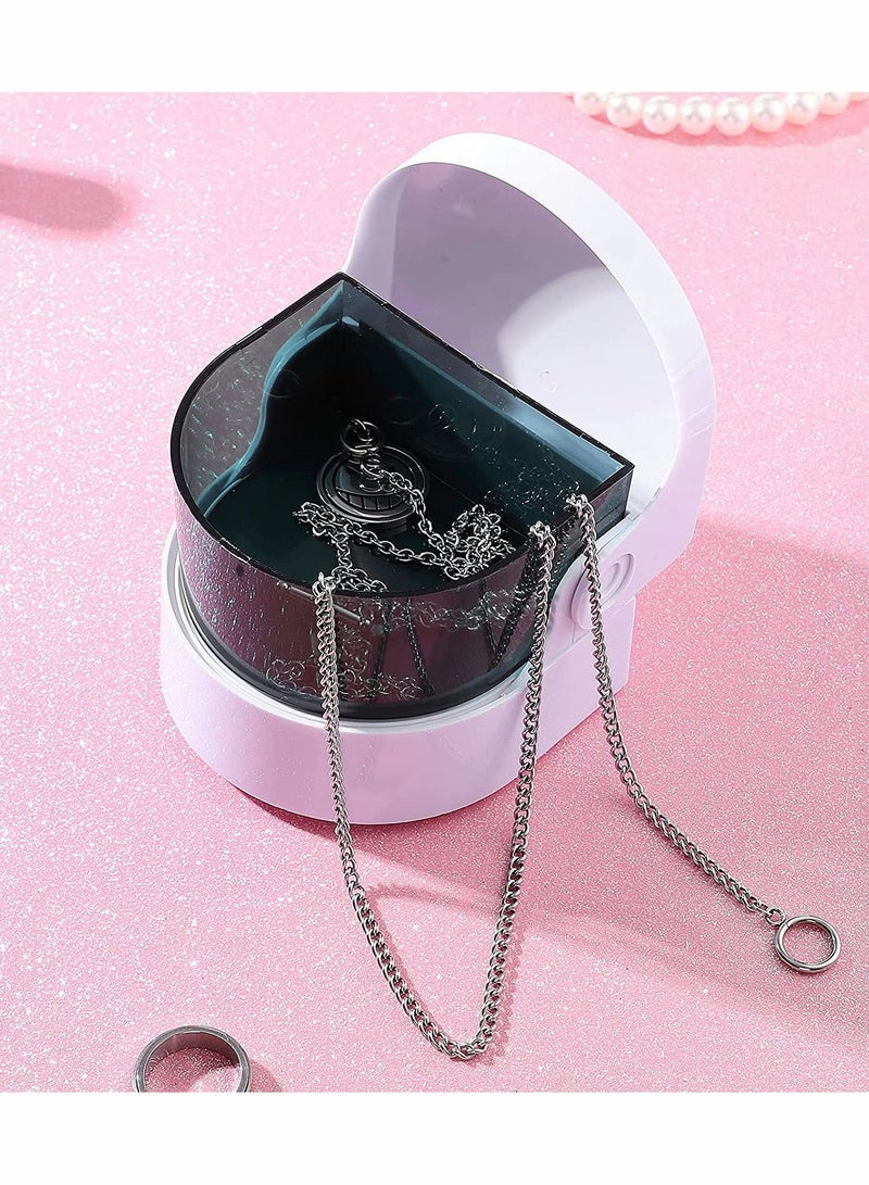 SYOSI Portable Ultrasonic Cleaner Professional Jewelry Manual 3 to 10 Minutes for Rings Watches Eyeglasses Denture Coins Razors Brushes - Image 2