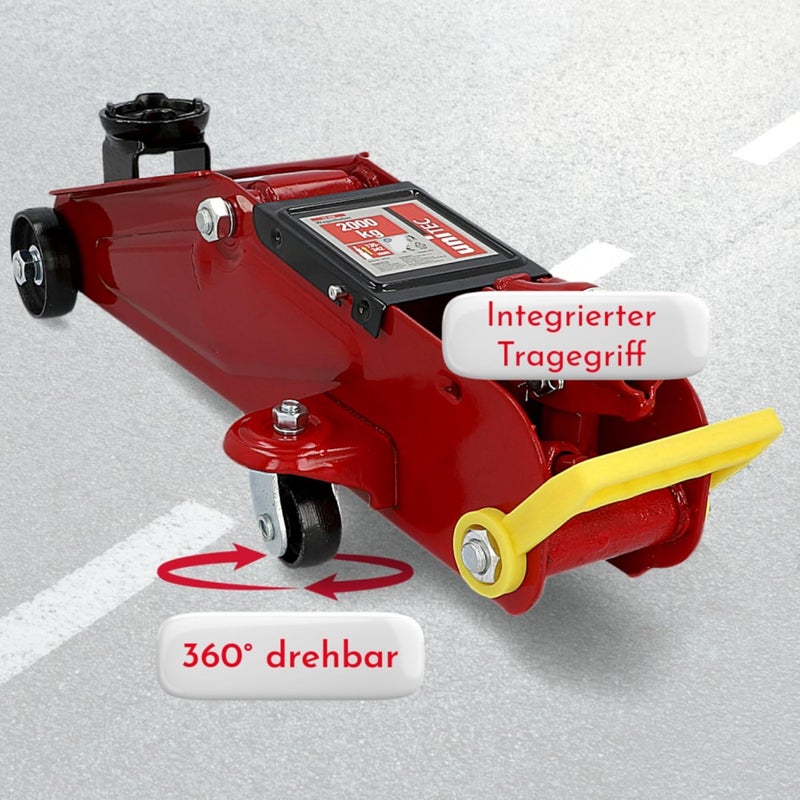 Unitec Hydraulic Trolley Jack 2 Tonne, 342 mm - Image 5