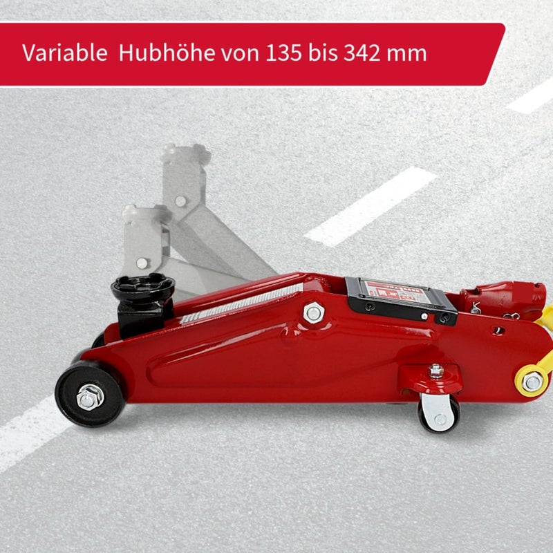 Unitec Hydraulic Trolley Jack 2 Tonne, 342 mm - Image 4