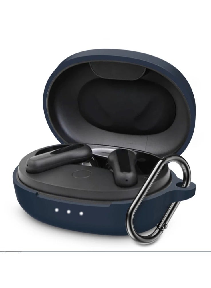 حقيبة حمل من السيليكون متوافقة مع Anker Soundcore Life P2 Mini، غطاء محمول مقاوم للخدش والصدمات مع حلقة تثبيت (أزرق)