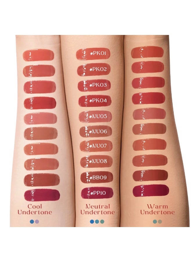 FOCALLURE Transferproof Shine Plump Lip Tint Transferproof Moisturizing Lipstick Makeup Beauty PK02 - Image 3