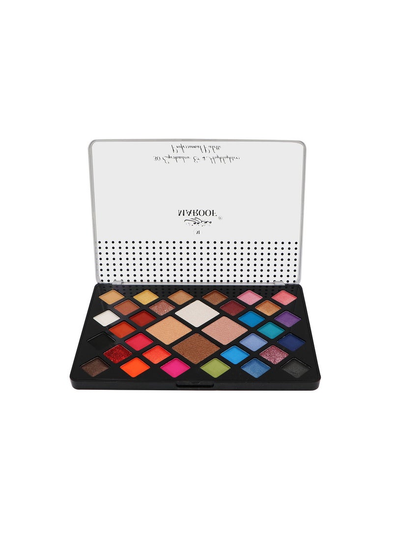 MAROOF باليت ماروف 30 ظل عيون و 4 هايلايترز تدوم طويلاً احترافية - Image 1