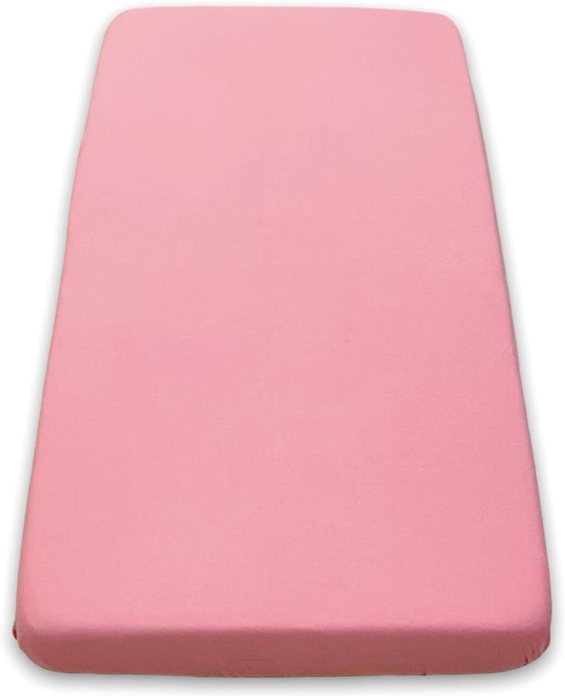 2 x Cot Fitted Sheets 120x60cm - 100% Cotton, Soft breathable baby cot sheets (Pink) - Image 2
