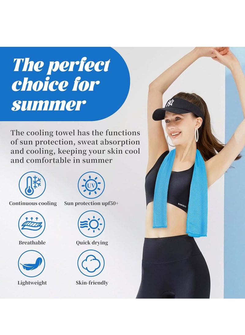 Generic Cooling Towels for Neck and Face - Neck Coolers for Hot Weather -Cooling Neck Wraps Sweat Towel Rags for Extreme Heat (40"x12"), 4 Packs Yoga, Golf, Gym, Camping, Workout & More Activities  - Image 5