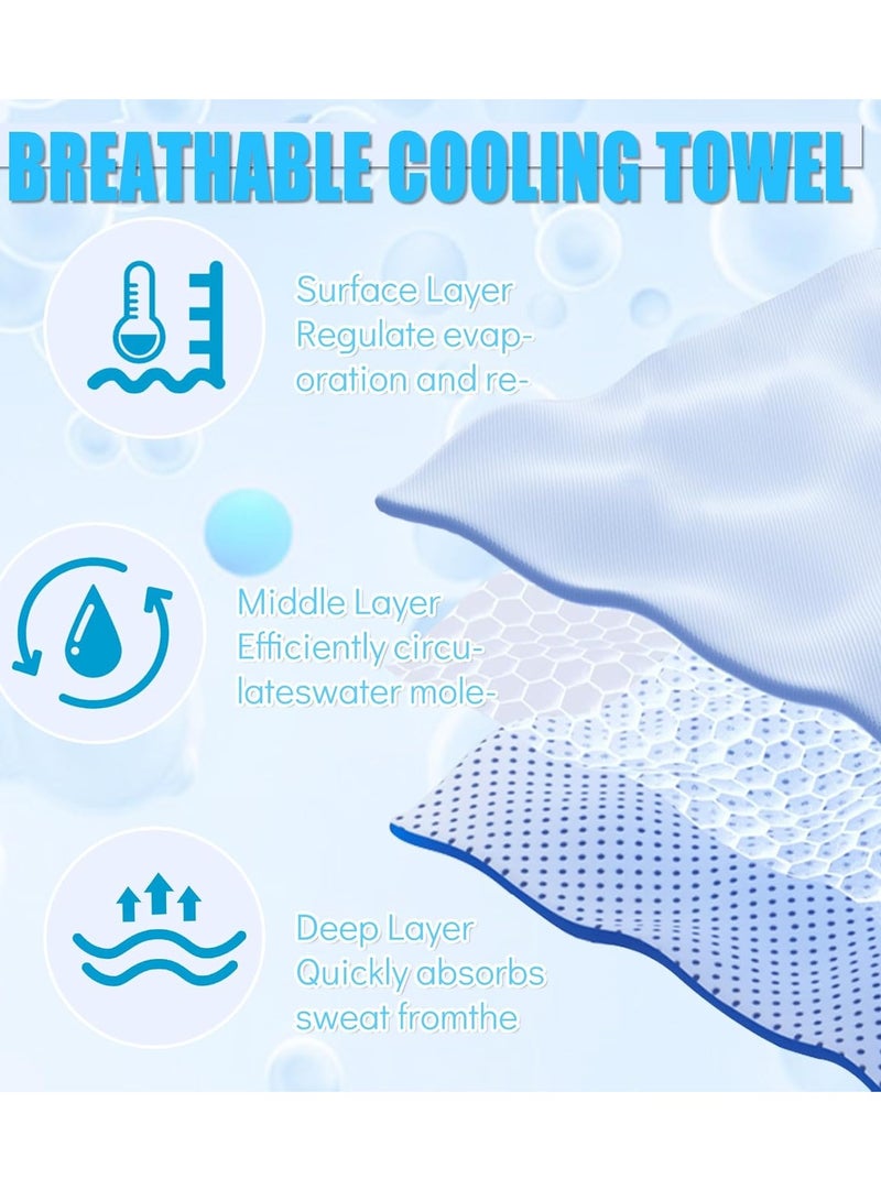 Generic Cooling Towels for Neck and Face - Neck Coolers for Hot Weather -Cooling Neck Wraps Sweat Towel Rags for Extreme Heat (40"x12"), 4 Packs Yoga, Golf, Gym, Camping, Workout & More Activities  - Image 4