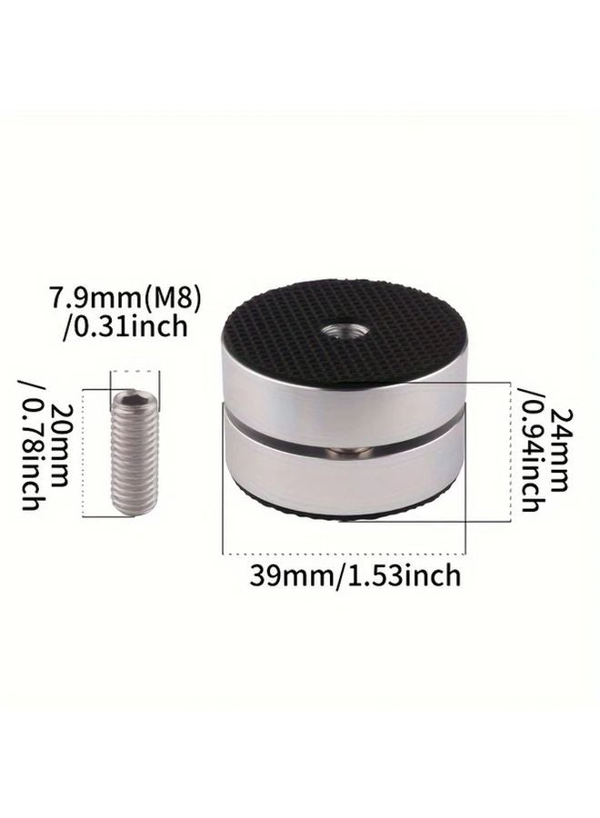 4 Pcs Golden Aluminum Alloy High Fidelity Audio Speakers Amplifiers DAC CD - Image 3