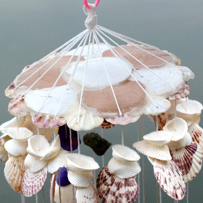 comfrt Seashell Wind Chimes Hanging Wind Bell Outdoor Indoor Ornaments Home Car Decor Birthday Gift - Image 4