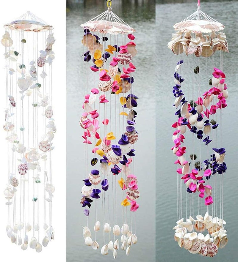 comfrt Seashell Wind Chimes Hanging Wind Bell Outdoor Indoor Ornaments Home Car Decor Birthday Gift - Image 3