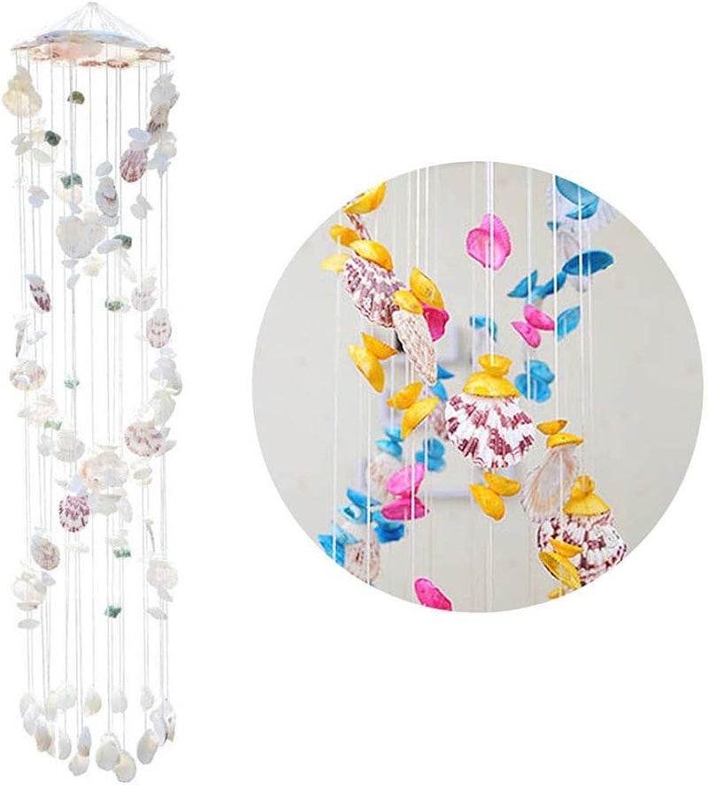 comfrt Seashell Wind Chimes Hanging Wind Bell Outdoor Indoor Ornaments Home Car Decor Birthday Gift - Image 1