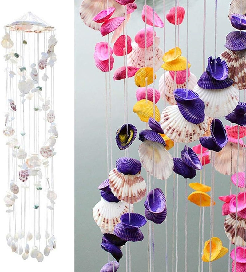 comfrt Seashell Wind Chimes Hanging Wind Bell Outdoor Indoor Ornaments Home Car Decor Birthday Gift - Image 5