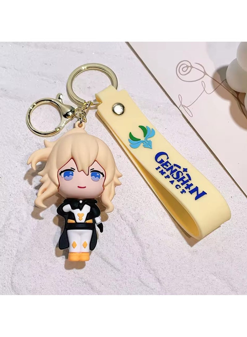 Eula Vision Of God Cosplay Key Chain Unisex Pendant Keyring Accessories Gift PropGame Genshin Impact Alloy Keychain  - Image 1