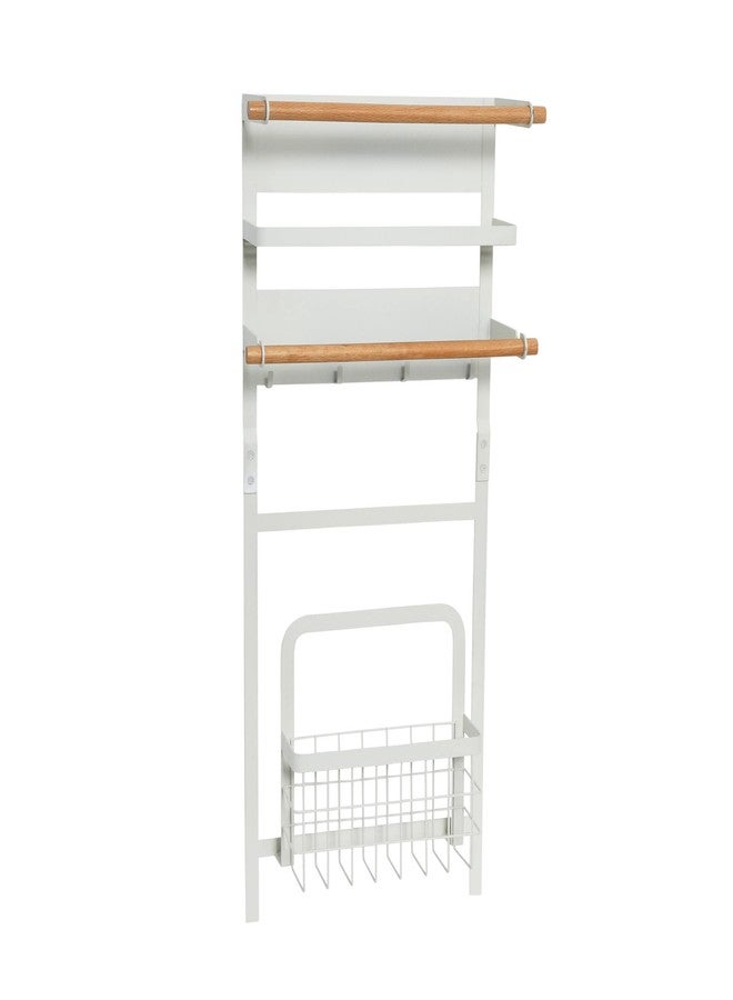 Household Essentials Metal Magnetic Organizer Rack, White - Image 1