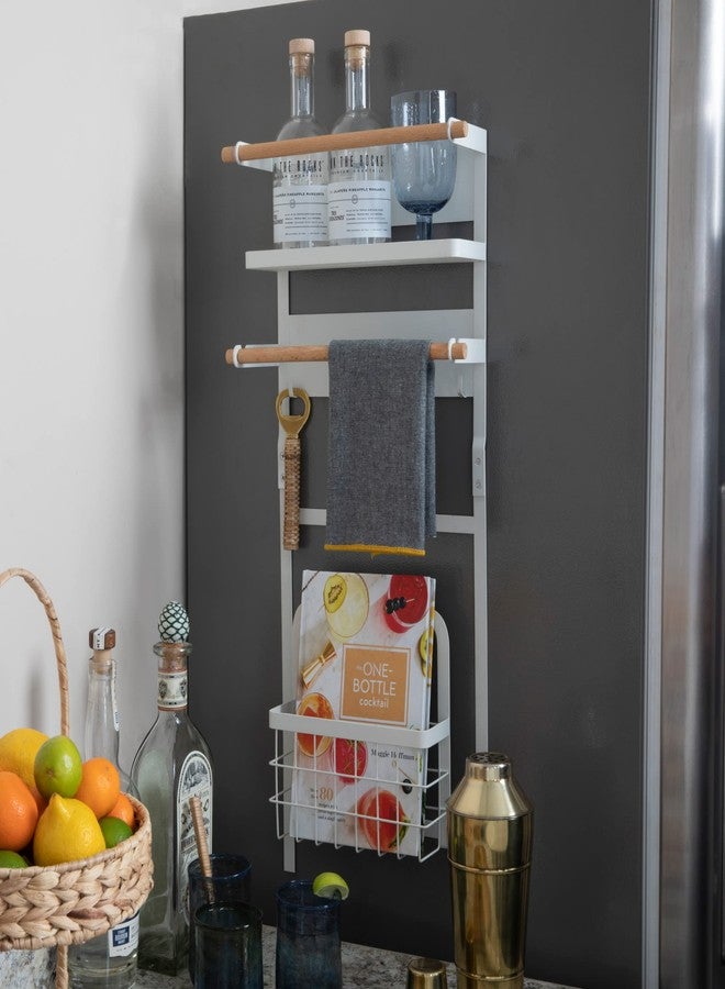 Household Essentials Metal Magnetic Organizer Rack, White - Image 2
