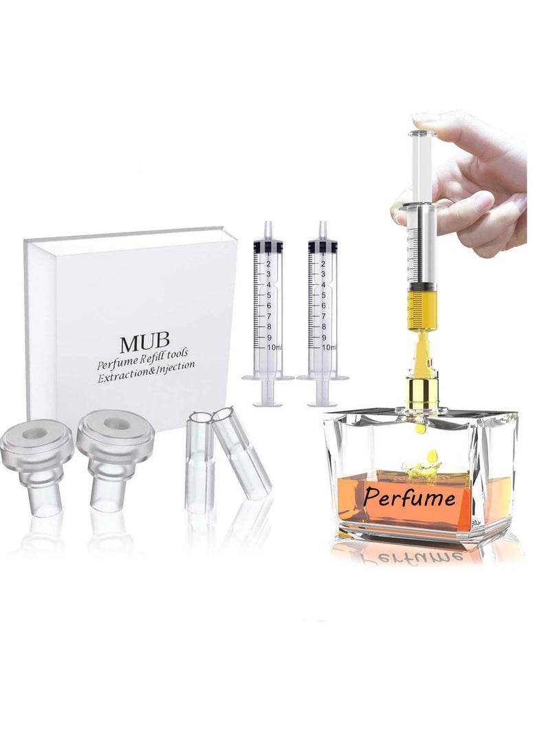 MUB MUB Perfume Refill Pump Tools, Perfume Dispenser with Adapter Tools for Perfumes Transfer to empty bottles, Include 2 Syringe for Replacement  - Image 1