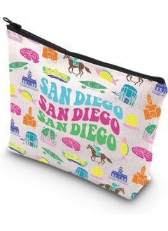 WCGXKO WCGXKO San Diego Gift San Diego City Gift San Diego Travel Gift San Diego Zipper Pouch Makeup Bag (San Diego) 