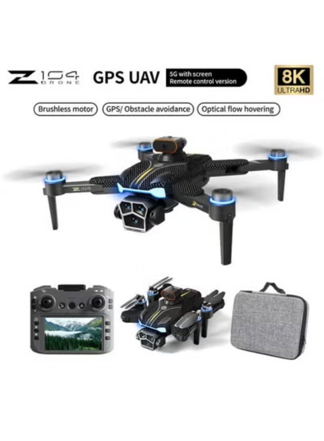 Gravity 2025 Z104 Pro GPS Drone – 4K Dual HD Camera, Brushless Motor, Foldable Mini RC UAV with Screen Remote, Long Battery Life – Outdoor Quadcopter Toy for Adults & Kids - Image 1