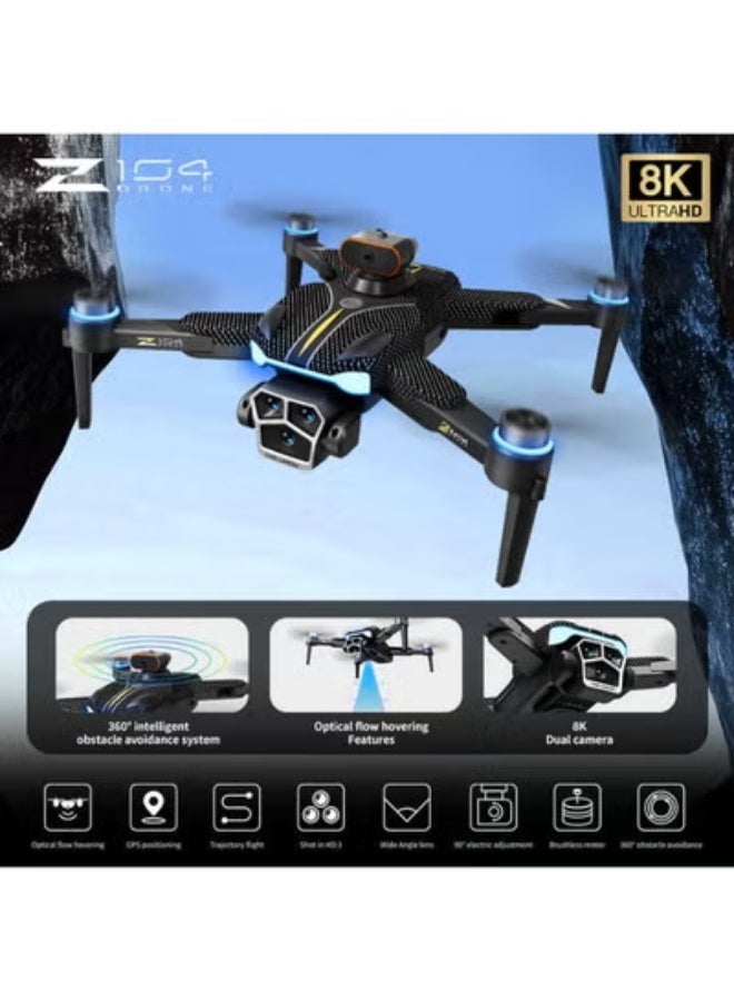 Gravity 2025 Z104 Pro GPS Drone – 4K Dual HD Camera, Brushless Motor, Foldable Mini RC UAV with Screen Remote, Long Battery Life – Outdoor Quadcopter Toy for Adults & Kids - Image 2