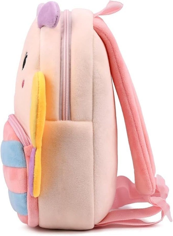 MELVIS Cute Kids Backpack Toddler Bag | Plush Animal Cartoon Mini Travel Bag for Baby Girl & Boy 1-5 Years | Small Size | Cute Butterfly - Image 2