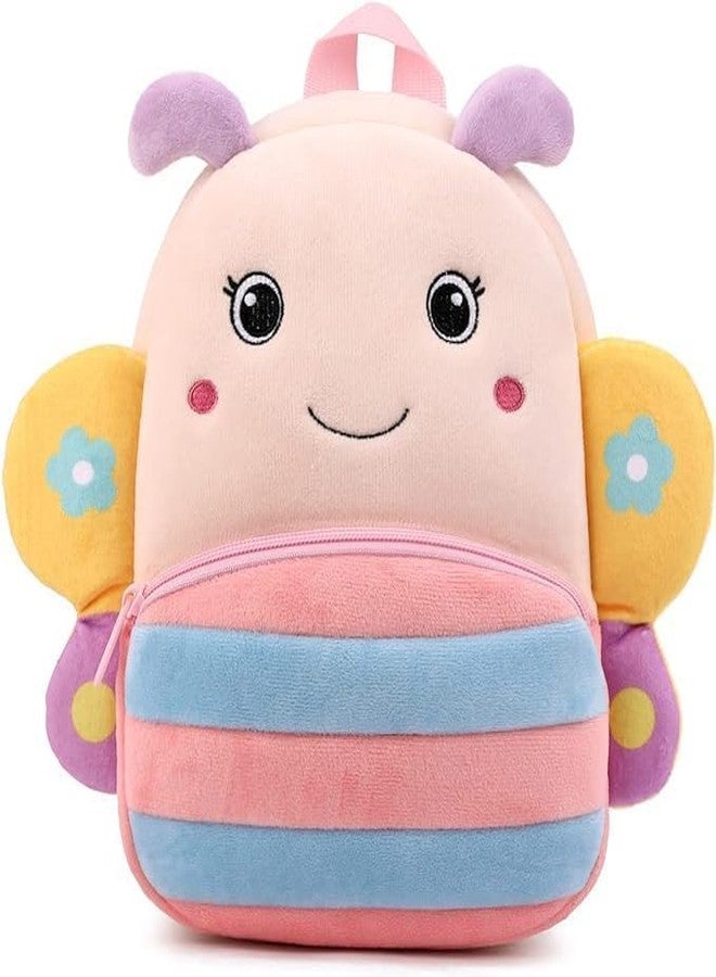 MELVIS Cute Kids Backpack Toddler Bag | Plush Animal Cartoon Mini Travel Bag for Baby Girl & Boy 1-5 Years | Small Size | Cute Butterfly - Image 5