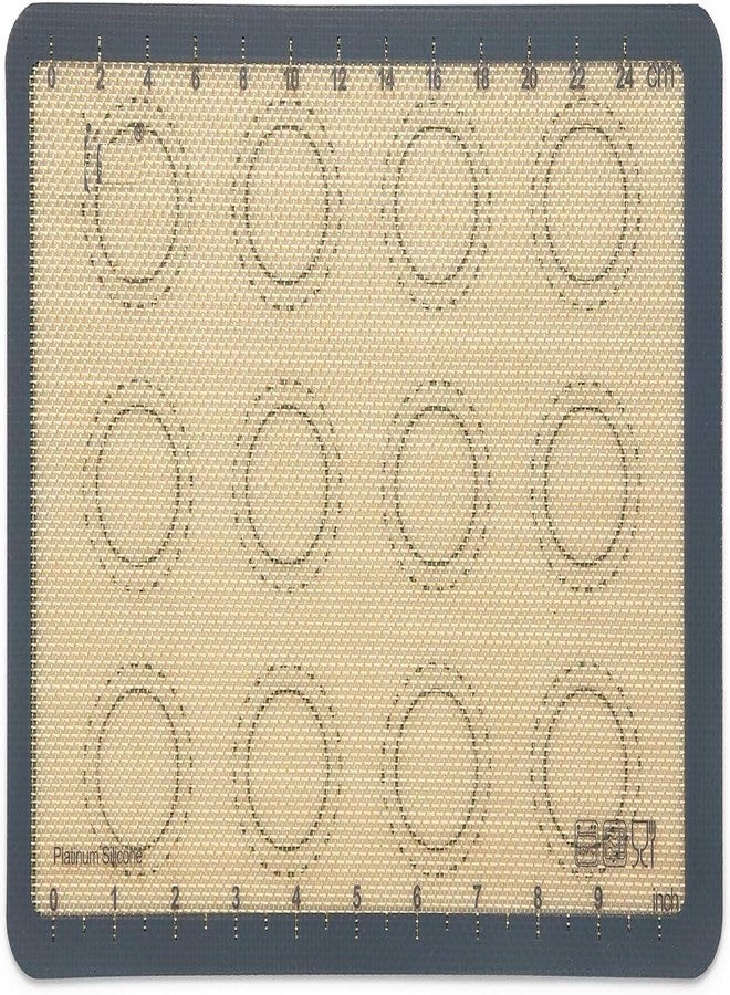 RUDRO IMPEX Silicone Baking Mat, Non-Stick Food Safe Oven Liners, Rolling Pastry Sheet, Reusable Non-Slip Cooking Pad for Macaron, Cookie, Dough and Pizza with Measurement(Grey)(21 x 30cm) (Pack of 1) - Image 1