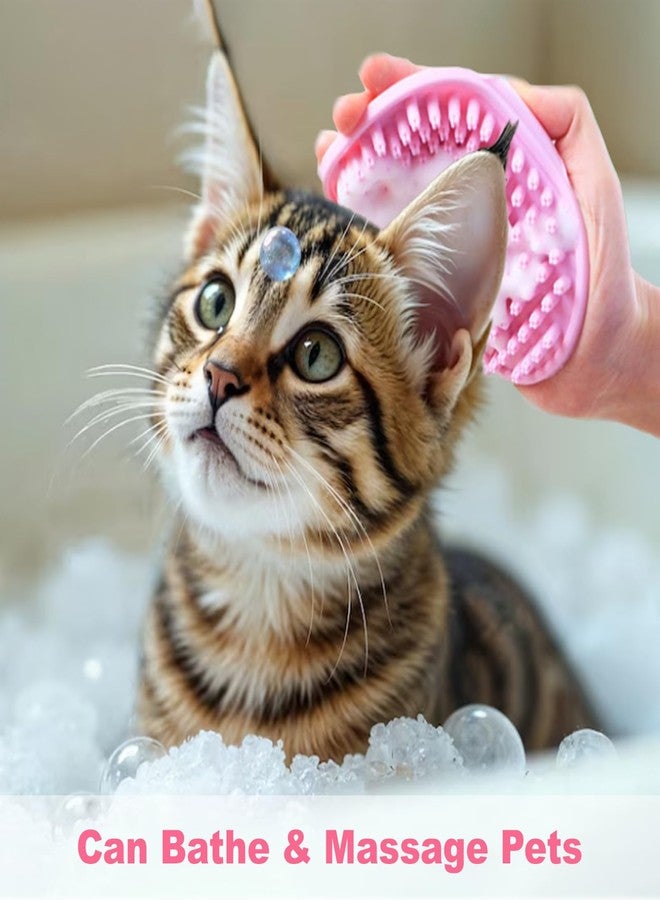 Kemodia 2 Piece Pink Pet Bath Supplies with Dog Washing Gloves and Dog Bath Scrubber - Image 5