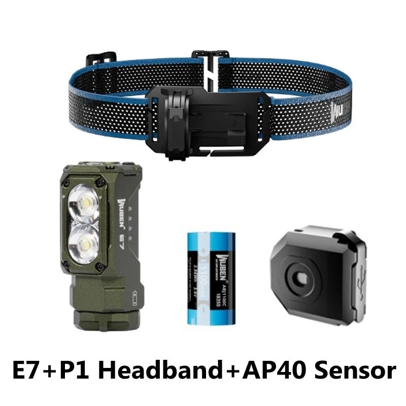 وبين مصباح يدوي Wuben E7 Headlamp 1800Lumens 180 Beam Range Portable Waterproof Magnetic Rechargeable Flashlight For Outdoor Camping Running - Image 1