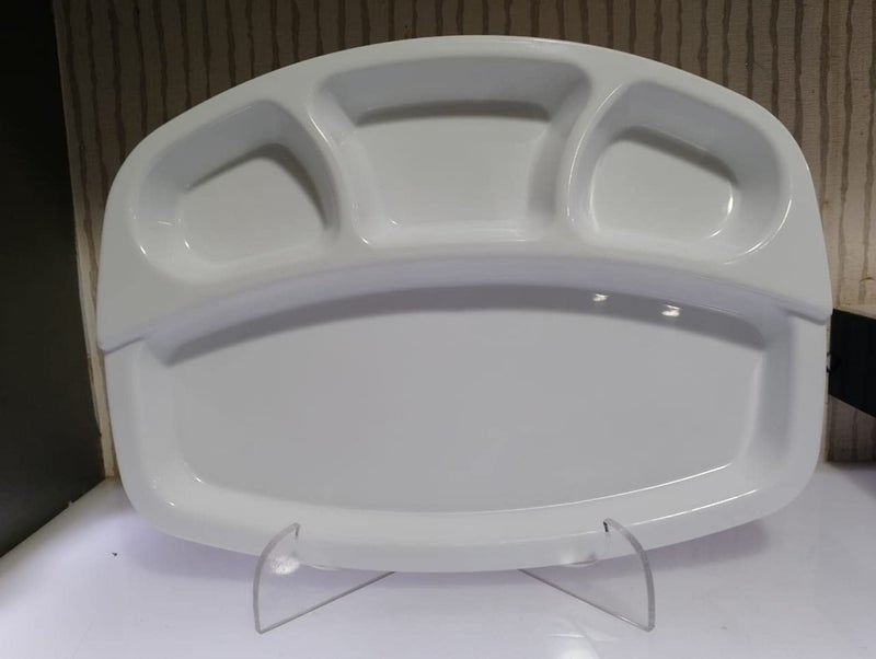 URMILA PLASTIC 4-Compartments Dosa Plate || Food-Grade Unbreakable Material Microwave-Safe (004) - Image 3