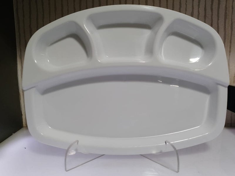 URMILA PLASTIC 4-Compartments Dosa Plate || Food-Grade Unbreakable Material Microwave-Safe (004) - Image 1